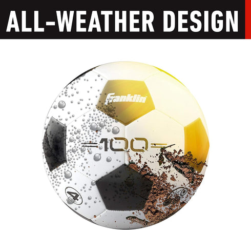 Franklin Sports Soccer Balls - Youth + Adult - Size 3, 4 + 5 - Single + Bulk Packs - Black + White