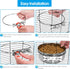 Dog Food Water Bowl with Clamp Holder, Stainless Steel Non-Spill Hanging Bowls for Small Medium Large Dogs (Silver, M)