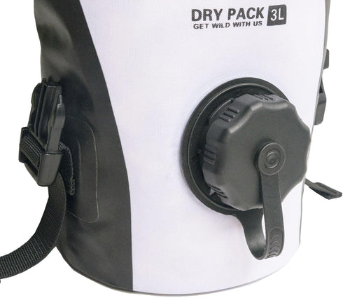 Dog Helios 'Grazer' Waterproof Outdoor Travel Dry Food Dispenser Bag, 3L, White Color