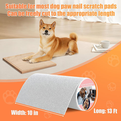 Astfys Pet Nail Self Adhesive Replacement Emery Paper Suitable for Glass Doors Fits Most Dog Scratch Pad Cat Litter Box