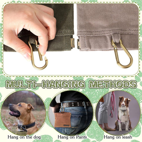 3 Pcs Dog Treat Pouch, Hands-Free Training Bags with Auto Closure, Dog Snack Holder for Pet Travel
