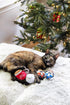 Pearhead Hot Cocoa Christmas Cat Toy Set, Holiday Gift, Set of 2 Plush Rattle Toys