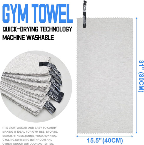 6 Pack Microfiber Gym Towels for Working OutFast Drying Workout Accessories Sweat Towels for Gym Gear for Men