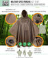 USGI Industries Military Style Poncho - Multi Use Rip Stop Camouflage Rain Poncho