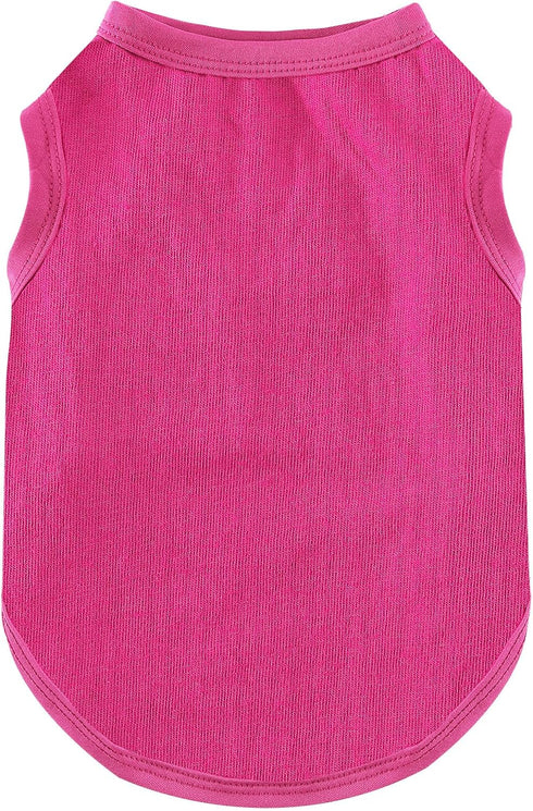 Dog Shirt Vest Clothes for Small Dogs, Summer Solid Stretchy Puppy T-Shirts, Soft Cool Breathable Lightweight Dog