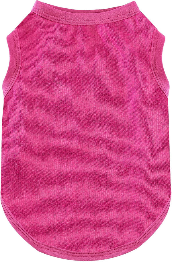 Dog Shirt Vest Clothes for Small Dogs, Summer Solid Stretchy Puppy T-Shirts, Soft Cool Breathable Lightweight Dog