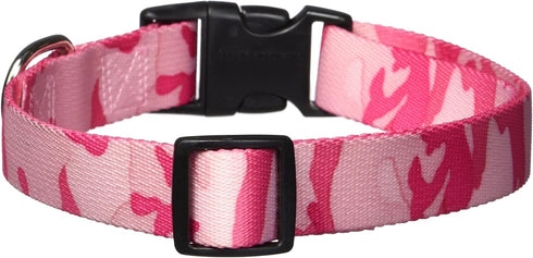 Casual Canine Pink Camo Dog Collar, 18-26 Inch