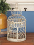 Deco 79 Metal Round Birdcage Set of 2, 22" & 18"H, with Latch Lock Closure and Hanging Hook, Cream