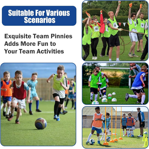 Scrimmage Soccer Pinnies Youth with Numbers Team Practice Vests Pennies Jerseys for Basketball Soccer Football Bibs