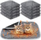 8 Pcs Self Warming Cat Mat, 16"x20" Thermal Pet Crate Pad, Washable Dog Cat Bed, Non-Slip Bottom, Gray