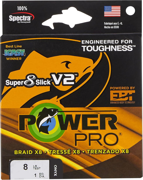 POWER PRO Super8Slick V2 Braided Line - Onyx Black