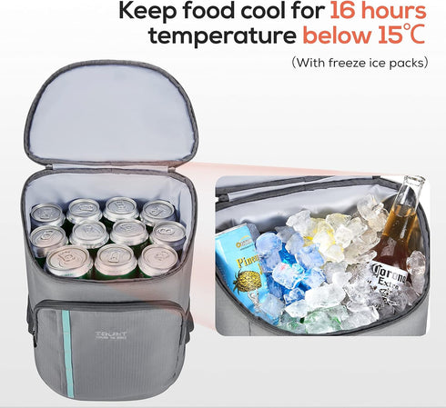TOURIT Cooler Backpack Lightweight Insulated for 30 Cans Leak-Proof