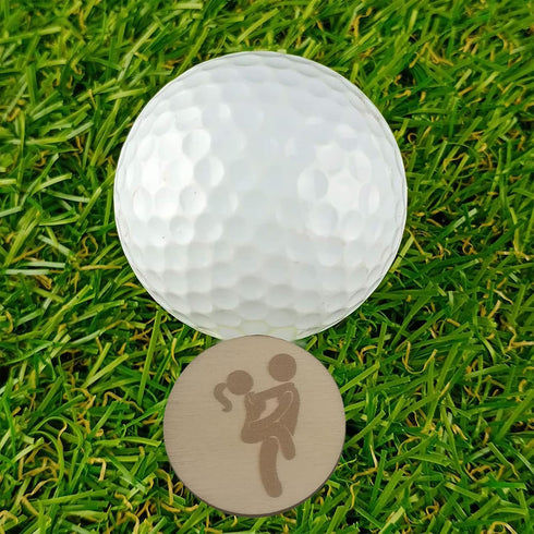 weilaike Golf Ball Markers - Funny Adult Ball Marker, 4Pcs Humor Patterns, Personalized Golf Accessories for Men Women
