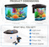 Koller Products 3-Gallon 4 Plastic Aquarium Starter Kit with Colors LED Lighting and Complete Filtration, Ideal for a