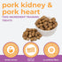 2.5 oz Momentum Carnivore Nutrition Freeze-Dried Pork Training Bites Two Ingredients-Pork Kidney and Heart, Grain-Free