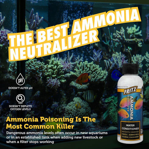 Fritz Aquatics ACCR Water Conditioner, Instantly Removes Toxic Ammonia/Chlorine & Chloramines for Fresh & Salt Water