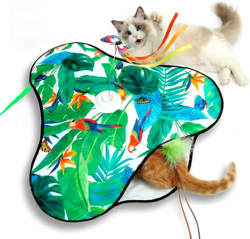 Pet's Var Interactive Cat Toys for Indoor Cats - Automatic Anti-Boredom Butterfly Toy with