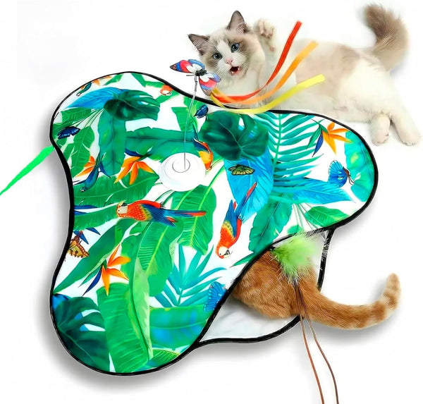 Pet's Var Interactive Cat Toys for Indoor Cats - Automatic Anti-Boredom Butterfly Toy with