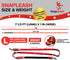 Hands Free Dog Leash Training Lead, Double Snap Grommet Adjustable, Large 1" x 7.5’ Red
