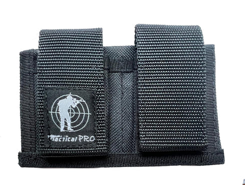 Speedloader Pouch Case Holder, Nylon Tactical Double Speedloader Belt, Universal Fit for .357 .44 from .38 to .45 Colt