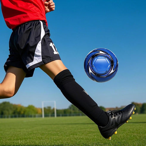 3,4,5 Soccer Ball Size Soft PU with Football Bag Needle for Practice Training