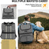Dog Diaper Bag for Traveling, Airline Approved with 2 Food Storage Containers, Pet Camping Essentials (Gray)
