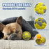 Indestructible Dog Balls, Durable Bouncy Tennis Balls for Aggressive Chewers, Interactive Fetch Game Toys (4 Balls)