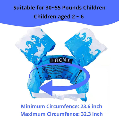 Puddle Swim Jumper for Girls & Boys 22 to 66 Pounds - Swim Vest, Floaties, Paddle Pal for Kids