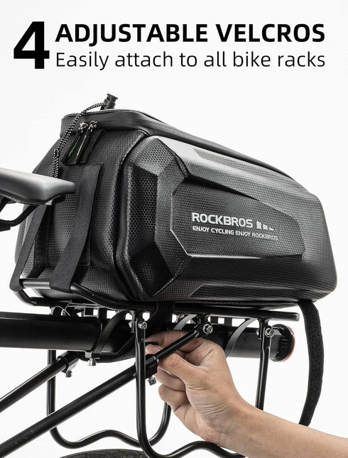 ROCKBROS Bike Rack Bags - Large Hard Shell Bicycle Rear Rack Bag, Bike Trunk Bag, Ebike Battery Bag, Saddle Bag