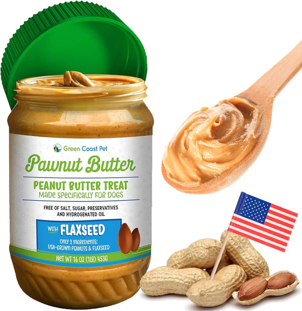 Natural Peanut Butter for Dogs Safe - 100% Healthy Dog Treats -