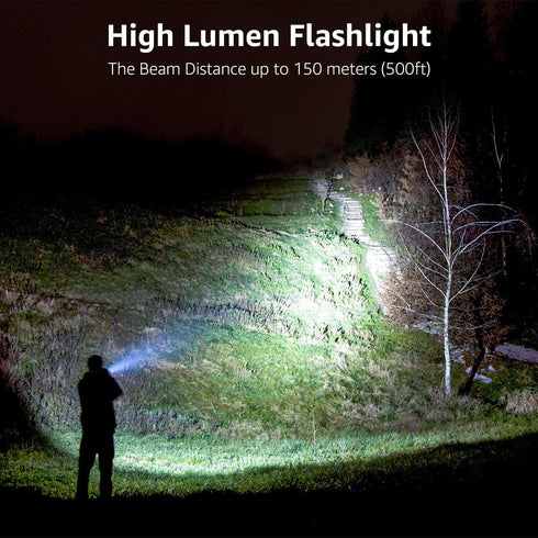 Lighting EVER LED Flashlights - High Lumens Small Waterproof Flashlight with Adjustable Brightness for Outdoor
