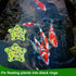 5pcs Star-Shaped Aquarium Floating Plant Rings, Foam Fish Feeding Rings for Fish Tank Duckweed Isolation (Green)