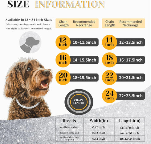 Stylish Diamond Dog Collar, Magnetically Absorbent Clasp, Full Diamond Design for Wedding and Everyday Walking