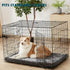 Memory Foam Dog Crate Pad - XL Mat for 42-inch Dog Crates with Removable Washable Cover and Waterproof Lining (Grey)