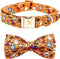 Elegant Little Tail Dog Collar, Fall Pumpkin Holiday Pet Collar, Adjustable Halloween Bow Collar for Large Dogs
