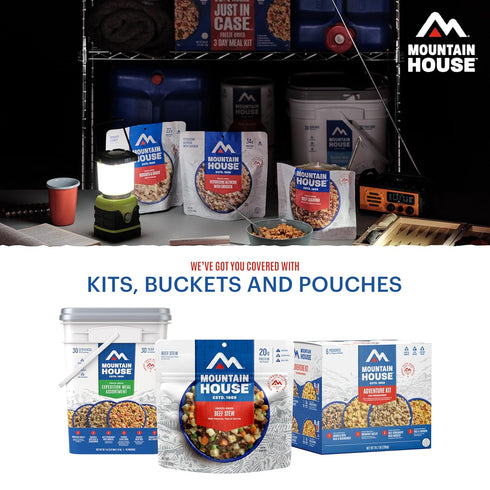 2 30-Year 2-Pack Mountain House Chili Mac with Beef | Freeze-Dried Food for Camping, Servings, Shelf-Life