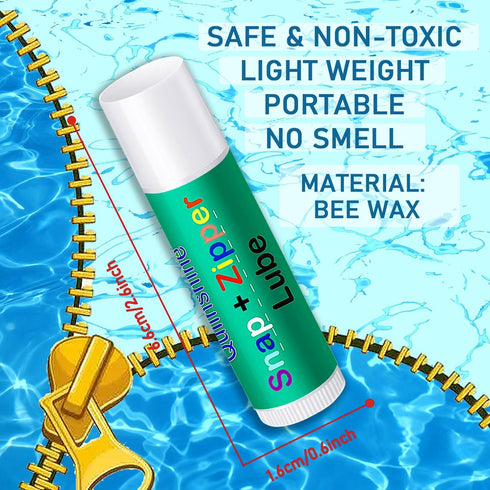 Qulinshine Backpacks Zipper Wax and Snap Lube Stick Tube for Boat Accessories, Marine Zipper Lubricant Stick, Zip Lube