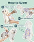 Pet Soft Dog Diapers Female Onesie Sanitary Pantie with Adjustable Suspender, Colorful Pattern Washable Puppy Diapers