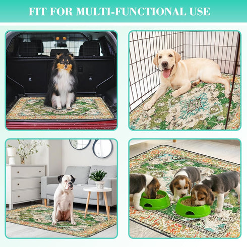 72" 72", Non-Slip Dog Washable Pee Pad Extra Large x Boho Rusable Pee Pad for Dogs, Pet Training Pad for Playpen Mat