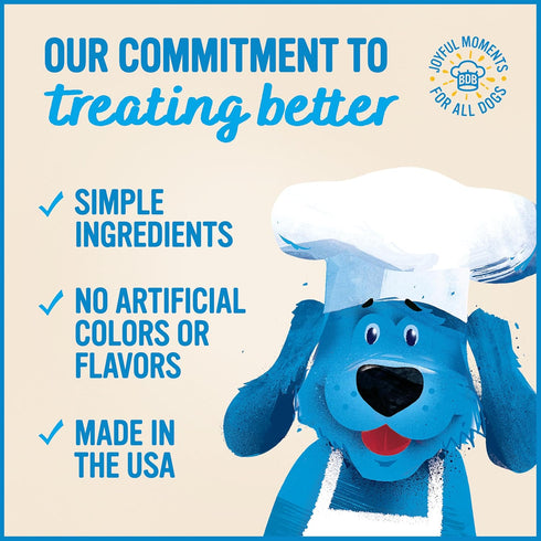 #1 6 oz (Pack 1) Blue Dog Bakery Protein Jerky Meat Sticks, Made w/USA Beef Ingredient, Healthy Dog Treats, All