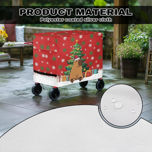 80-100 Christmas Patio Cooler Cover for Outdoor Bar Cart Anti Slip Durable Ice Chest Covers for Outdoor Quart