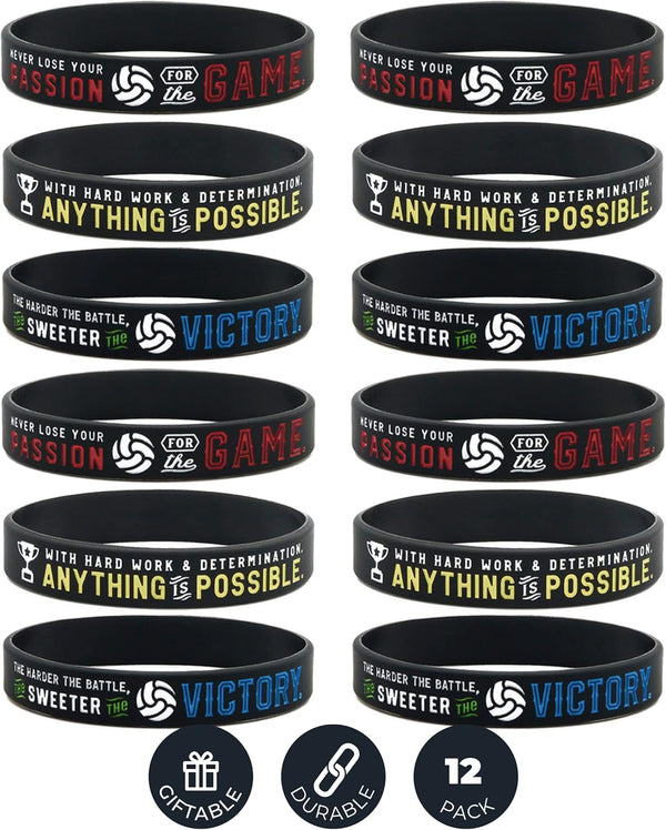 Inkstone Volleyball Motivational Silicone Bracelets, Sport Gift Wristbands