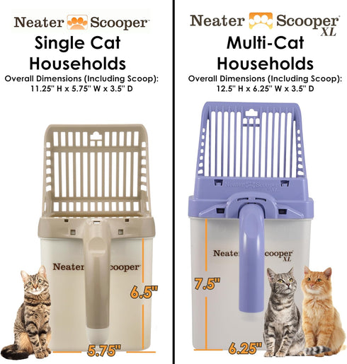 60 Neater Pet Brands Neater Scooper Standard Cat Litter Scoop, Refill Bags Mess-Free Cat Litter Scooper with Bag