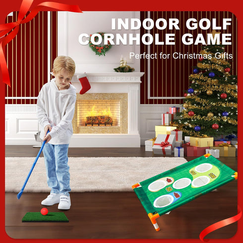 TOY Life Golf Cornhole Game, Golf Corn Hole Set Chipping Golf Game for Adults Kids Backyard Golf Game Golf Yard Corn