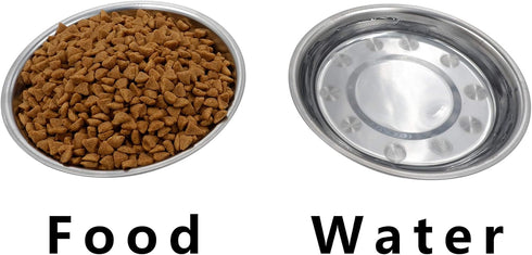 Dog Bowls Cat Bowls 5-Pack (Stainless Steel Bowls, Dish)