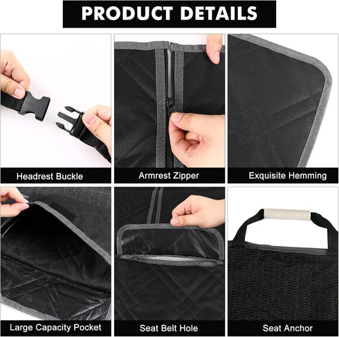 F150 1500, 600D sportuli Dog Car Seat Cover Replace for Ford and Dodge Ram Oxford Cloth Heavy Duty Waterproof Non Slip