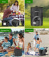 PAHTTO Portable Camping Toilet, Foldable Toilet for Adults with Detachable Phone Shelf and Toilet Paper Holder