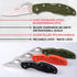 GANZO Firebird F759M Pocket Folding Knife, 440C Stainless Steel Blade, Anti-Slip Handle with Clip, Green