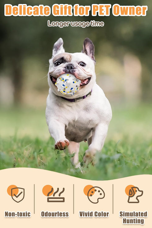 1.96'' Moonorange Dog Balls for Dogs Aggressive Chewers Indestructible Tennis Durable Bouncy Interactive Dog Toy Balls