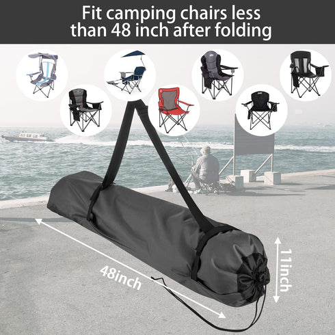 Xxerciz Folding Chair Replacement Bag with Adjustable Shoulder Strap for Coleman, Coastrail, Kijaro, GCI Camping Chair